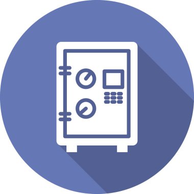 Otomatik güvenli kutu simgesi, vektör illüstrasyonu