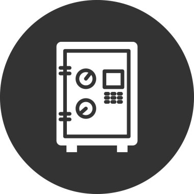 Otomatik güvenli kutu simgesi, vektör illüstrasyonu