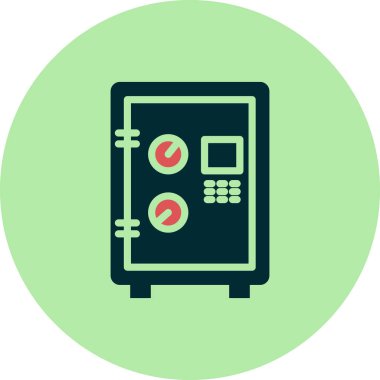 Otomatik güvenli kutu simgesi, vektör illüstrasyonu