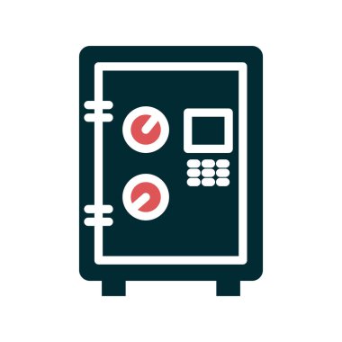 Otomatik güvenli kutu simgesi, vektör illüstrasyonu