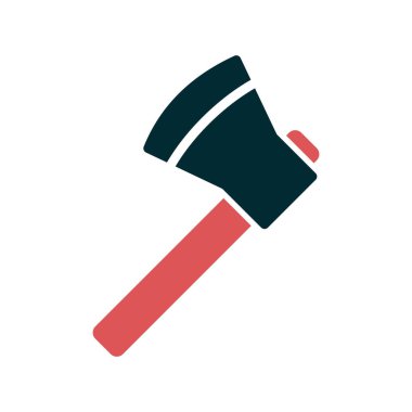 Çekiç simgesi vektörü web ve mobil uygulama tasarımınız için beyaz arkaplanda izole edildi, balta logosu kavramı