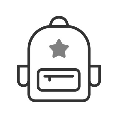 sırt çantası simgesi vektör illüstrasyonu