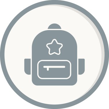 sırt çantası simgesi vektör illüstrasyonu