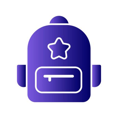 sırt çantası simgesi vektör illüstrasyonu