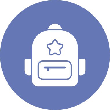 sırt çantası simgesi vektör illüstrasyonu