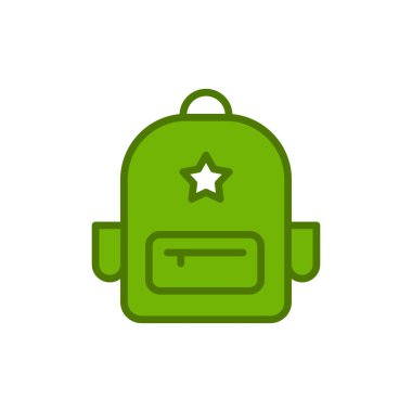 sırt çantası simgesi vektör illüstrasyonu