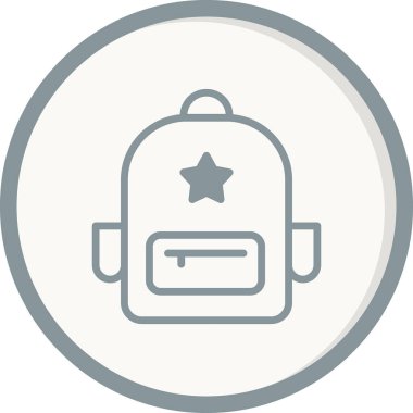 sırt çantası simgesi vektör illüstrasyonu