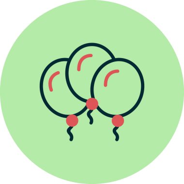 Balonlar basit simgesi, vektör çizim