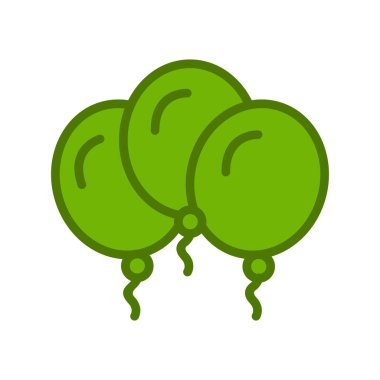 Balonlar basit simgesi, vektör çizim