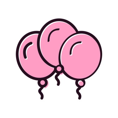 Balonlar basit simgesi, vektör çizim