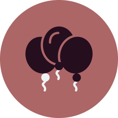 Balonlar basit simgesi, vektör çizim