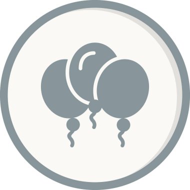 Balonlar basit simgesi, vektör çizim