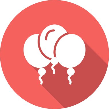 Balonlar basit simgesi, vektör çizim