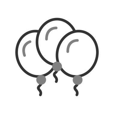 Balonlar basit simgesi, vektör çizim