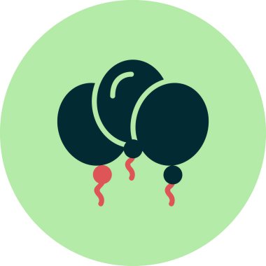 Balonlar basit simgesi, vektör çizim