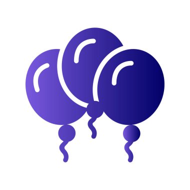 Balonlar basit simgesi, vektör çizim