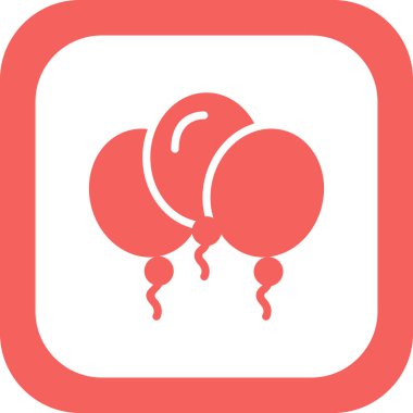 Balonlar basit simgesi, vektör çizim