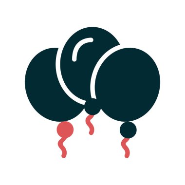 Balonlar basit simgesi, vektör çizim