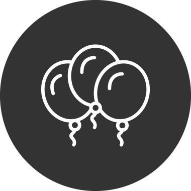 Balonlar basit simgesi, vektör çizim