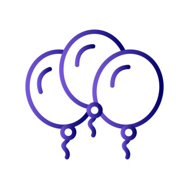 Balonlar basit simgesi, vektör çizim