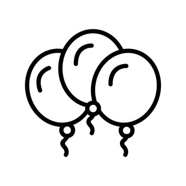 Balonlar basit simgesi, vektör çizim