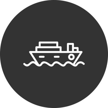 Seyahat Gemisi simgesi basit, vektör illüstrasyonu