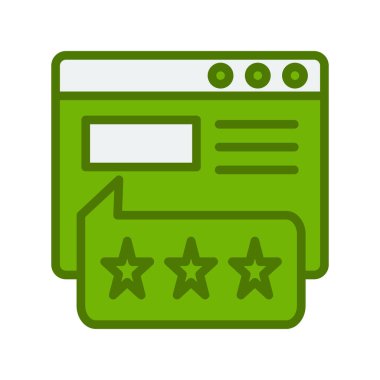 Müşteri İncelemesi basit simge, vektör illüstrasyonu