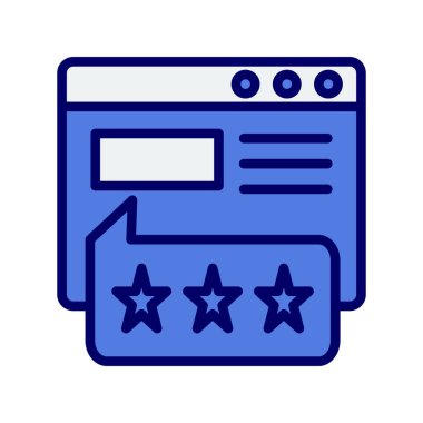 Müşteri İncelemesi basit simge, vektör illüstrasyonu