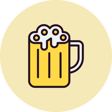 Bira basit simgesi, vektör illüstrasyonu