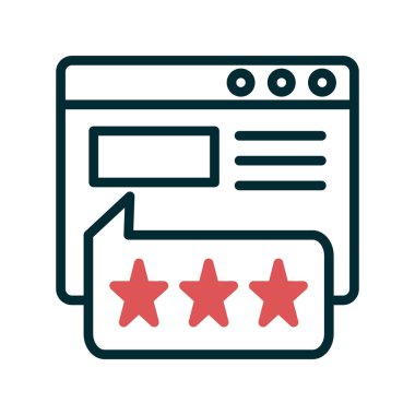 Müşteri İncelemesi basit simge, vektör illüstrasyonu