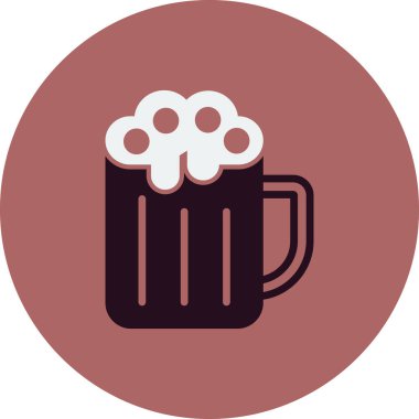 Bira basit simgesi, vektör illüstrasyonu