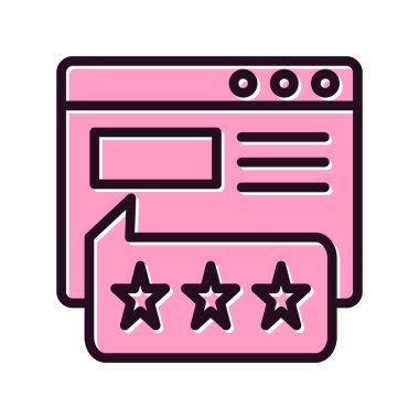 Müşteri İncelemesi basit simge, vektör illüstrasyonu