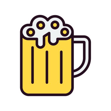 Bira basit simgesi, vektör illüstrasyonu