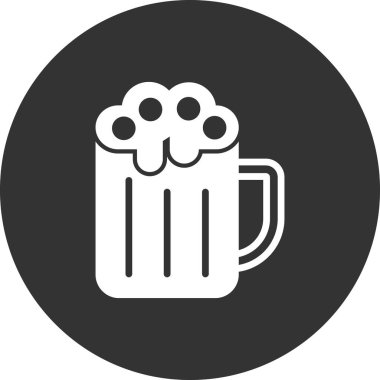 Bira basit simgesi, vektör illüstrasyonu