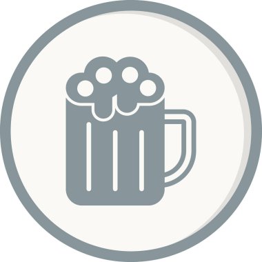 Bira basit simgesi, vektör illüstrasyonu