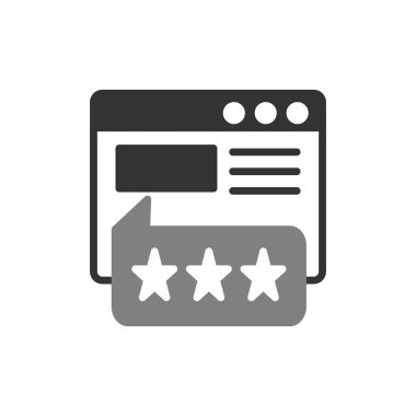 Müşteri İncelemesi basit simge, vektör illüstrasyonu