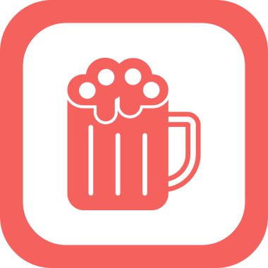 Bira basit simgesi, vektör illüstrasyonu