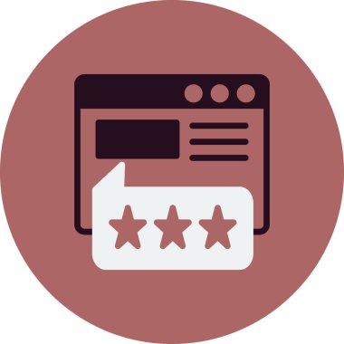 Müşteri İncelemesi basit simge, vektör illüstrasyonu