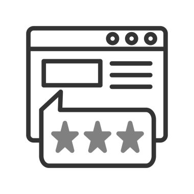 Müşteri İncelemesi basit simge, vektör illüstrasyonu