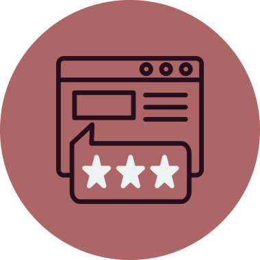 Müşteri İncelemesi basit simge, vektör illüstrasyonu