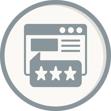 Müşteri İncelemesi basit simge, vektör illüstrasyonu