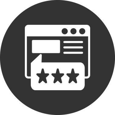 Müşteri İncelemesi basit simge, vektör illüstrasyonu