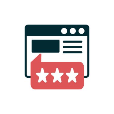 Müşteri İncelemesi basit simge, vektör illüstrasyonu