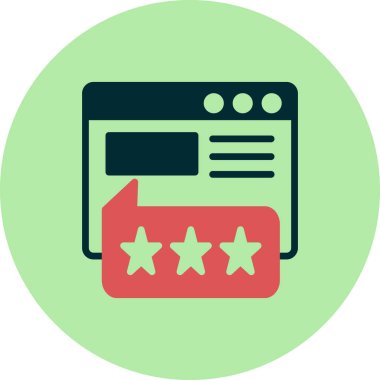 Müşteri İncelemesi basit simge, vektör illüstrasyonu