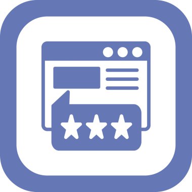 Müşteri İncelemesi basit simge, vektör illüstrasyonu