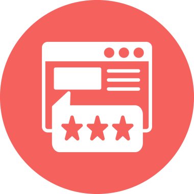 Müşteri İncelemesi basit simge, vektör illüstrasyonu