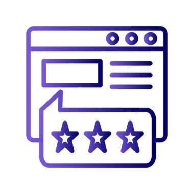 Müşteri İncelemesi basit simge, vektör illüstrasyonu