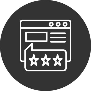 Müşteri İncelemesi basit simge, vektör illüstrasyonu