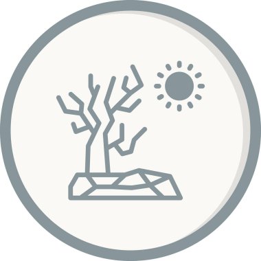 Web ve mobil için kuraklık simgesi vektörü, sembol, logo illüstrasyonu