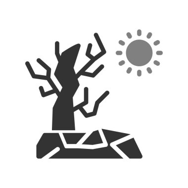 Web ve mobil için kuraklık simgesi vektörü, sembol, logo illüstrasyonu